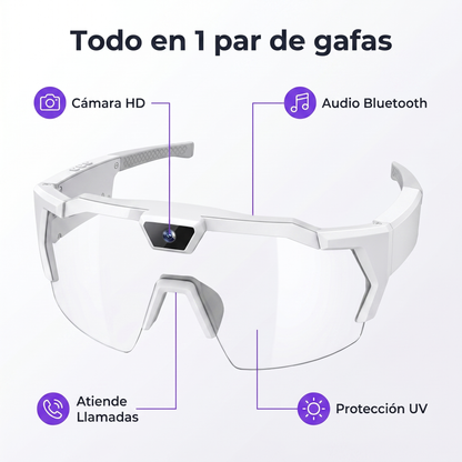Gafas Inteligentes con Bluetooth y Cámara para Ciclismo