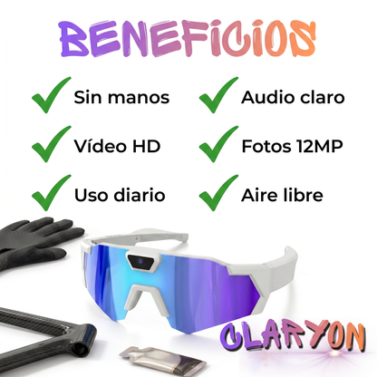 Gafas Inteligentes con Bluetooth y Cámara para Ciclismo