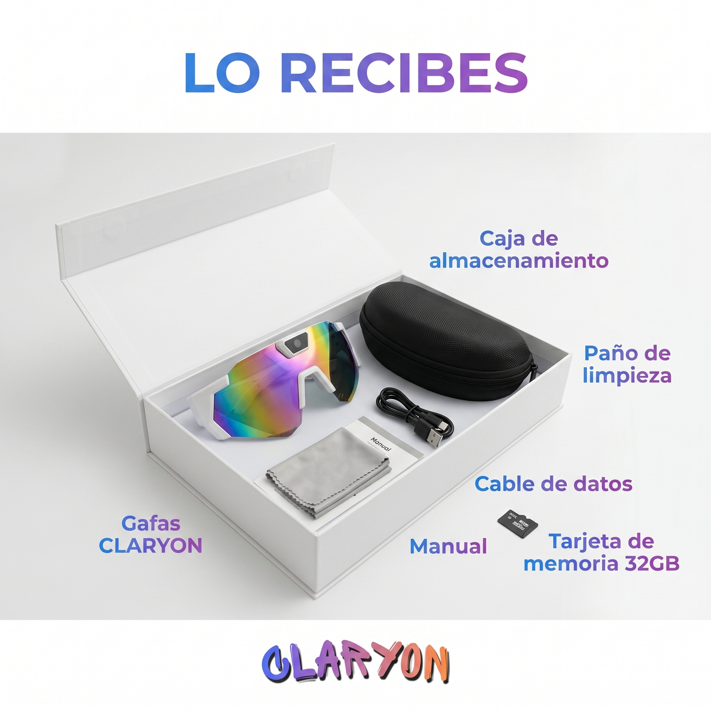 Gafas Inteligentes con Bluetooth y Cámara para Ciclismo